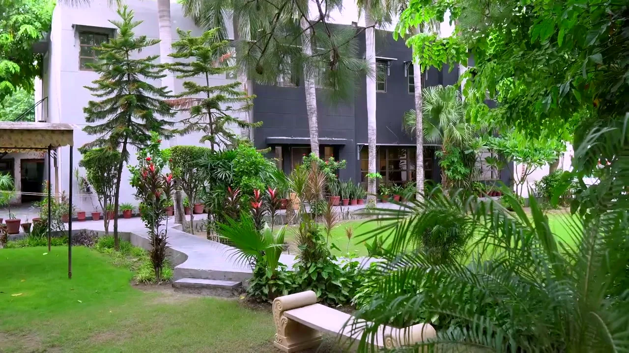 Garden walkway on the Lahore City College campus